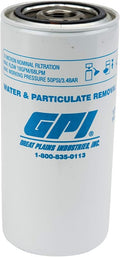 GPI PW-18-10-1 Water and Particulate Fuel Filter for use with Fuel Transfer Pumps up to 18 GPM (67 LPM), 10 Micron, 1-12 UNF Thread (GPI Genuine Accessory 129300-02)