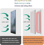 Smart Lighted Bathroom Mirror for Wall，Bathroom Mirror with LED Lights，Energy-Saving LED Smart Mirrors，LED Mirror for Bathroom，with Demister Pad and Smart Touch Switch(H60*W80cm/H23.6*W31.5IN)