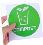 6pcs Decorative Waste Sorting Stickers for Trash Bins Easy to Apply Labels for and Office Settings