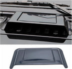 Black Air Intake Caps Dust Rain Cover Compatible For Jeep Compatible For Wrangler JK 2007-2017 ABS Hood Scoop Vent Cover 1 PCS