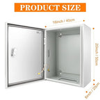 Outdoor Electrical Junction Box, 20 x 16x8'' NEMA 4X Enclosure Box, Wall Mounted IP66 Waterproof & Dustproof Lockable Metal Junction Box
