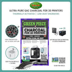 Activated Carbon for 3D Printers & Laser Engravers – Thermally Activated - Low-Dust GAC Charcoal - High-Absorption Filter Refill - 1 lb - Clean Filter - Print Cleaner - Save Money
