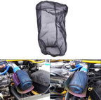 Car Intake Filter Mesh Cover Polyester Cloth Oilproof And Dustproof Cover Cold Air Filter Protector Cover Rain Sock Protective for Motorcycle Automotive (Type B Black)