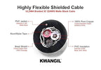 3C 22AWG AMSB Shielded Cable Wire (UL2464) - Highly Flexible Str TC, PVC Ins, OS+TC BRD, PVC JKT for CNC Machine, Stepper Motor, VFD Spindle (Matte Black 100FT)