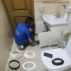 6PCS Bathroom Sink Filter Sealing Ring, Bathroom Drain Pipe Flat Silicone Gasket, Basin Waste Pipe 1.57-inch Drainage Pipe Odor Collector Siphon Pipe, 40mm Inclined Sliding Joint Gasket