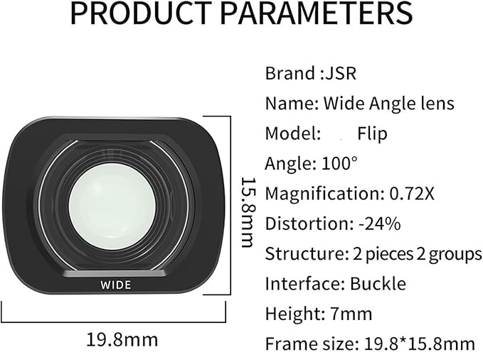 Compatible for DJI Flip - Lens Wide-Angle Filter Set (CPL, Night, ND32/64/128, 1/4 Black Mist, Waterproof)(A)