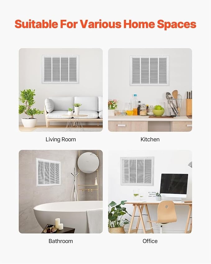 Decorative Return Air Grille Cover, Wall/Ceiling Vent Cover with Adjustable Design, Durables & Easy-to-Install for Home & Office, Cold Air Return Vent Cover(10x16in (25x41cm))