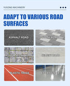 Electric Road Sweeper, Industrial Plant Sweeper, Heavy-Duty Floor Cleaner - Reinforced Main Brush for Manufacturing and Warehouse Environments