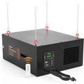 Purisystems Air Filtration System 3-Speed Remote, Built-in Ionizer, PuriCare 1100IG Hanging Air Filter w/RF Remote for Woodworking, Garage, Shop Dust Collector, up to 1100 sq. ft (1100 CFM)