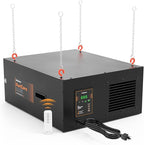 Purisystems Air Filtration System 3-Speed Remote, Built-in Ionizer, PuriCare 1100IG Hanging Air Filter w/RF Remote for Woodworking, Garage, Shop Dust Collector, up to 1100 sq. ft (1100 CFM)