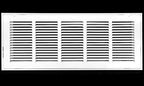26" X 6" Steel Return Air Filter Grille for 1" Filter - Easy Plastic Tabs for Removable Face/Door - HVAC Duct Cover - Flat Stamped Face -White [Outer Dimensions: 27.75w X 7.75h]