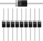 (Pack of 50 Pieces) Chanzon 1N5408 Rectifier Diode 3A 1000V DO-201AD (DO-27) Axial 5408 IN5408 3 Amp 1000 Volt Electronic Silicon Diodes
