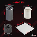 6.7L Cummins Diesel, Fuel/Water Separator Fuel Filter, Oil, Cabin Air, Air Filter Compatible with Ram Vehicle 2013-2018 2500 3500 4500 5500 Replaces# 68197867AA 68157291AA 05083285AA 68406048AA