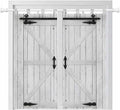 Farmhouse Wood Grain Bathroom Curtains 63 Inch Length, Window Curtains Tab Top, Vintage Country Barn Gate Grey Light Filtering Window Treatments Drapes 52"x63" 2 Panel