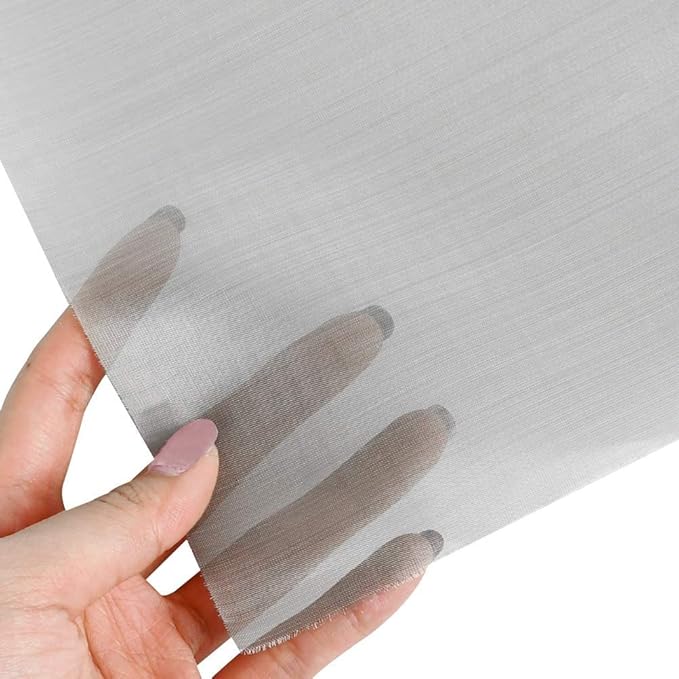 Stainless Steel Woven Wire Mesh 304 Stainless Steel Woven Wire Mesh 100 Mesh Filter Screen Sheet Heat-Resistant Tear Resistance Anti Mosquito Insect Mesh for Filter,Silver-1.2x1m