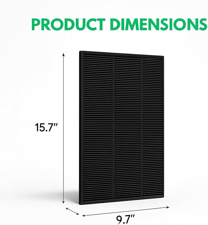 Nispira Activated Carbon Pre Filter Compatible with Sharp KC-850U Air Purifier, Compared to part FZ-C100DFU. 2 Pack
