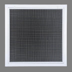 HVAC Premium 30" x 30" Cube Core Eggcrate Return Air Filter Grille for 1" Filter - Aluminum - White [Outer Dimensions: 32.5" x 32.5]