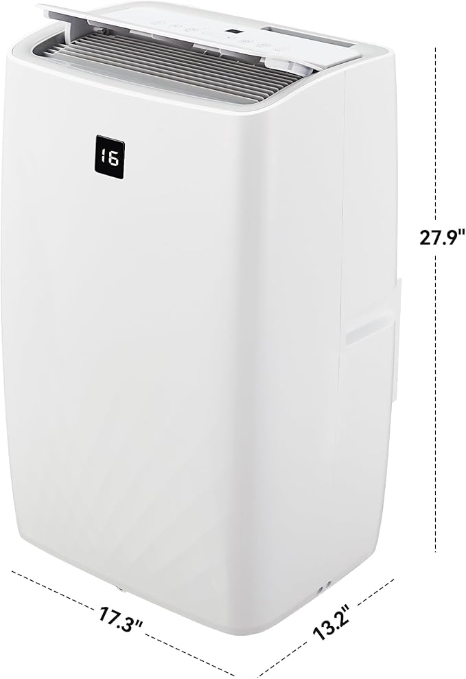 Portable Air Conditioners, 12000 BTU Portable AC for Rooms Up to 550 Sq.Ft. 3-In-1 AC with Fast Cooling, Dehumidifier & Three Speed Fan, 24H Timer/Remote Control/Quiet, White LED Control Panel