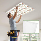 Fluorescent Light Covers for Ceiling Lights Desert Camel Magnetic Light Filters 2 Pack 4x2 ft Boho Southwest Date Trees Ceiling Lights Cover for Classroom Office School Home Drop Lamp Decor