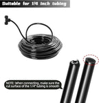 45 Pack Quick Connect 1/4" Drip Tubing Irrigation Fittings Kit Universal 1/4'' Drip Irrigation Tubing Connectors Leak Free Fitting Set Includes 10 Tee 10 Coupling 10 Elbow 10 End Cap 5 Shut Off Valve