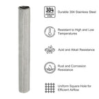 PATIKIL 40" L x 16" W Woven Wire Mesh, 250 Mesh 304 Stainless Steel Air Vent Filter Screen with Gloves for Window Security Vent Cover Filtration Animals Fence