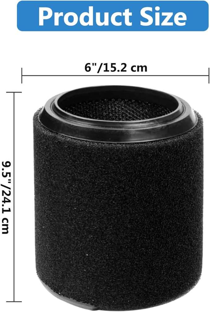 2 Pack Replacement VF7000 Filter for Ridgid Shop Vac Filter 5-20 Gallon Wet/Dry Vacuums, Foam Wet Rigid Shop Vac Filters for Wet Applications Only, Also Compatible with Husky 6-9 Gallon Vacuums