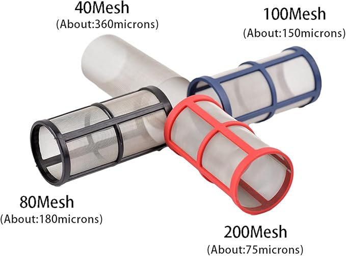 Garden Home 40-200 Mesh Large Flow Visible Filter Connector to Barb 16mm 20mm 25mm Hose Pre-Filter Garden Irrigation Agriculture Tool 1 Pcs Filter (Color : A, Size : 80Mesh)