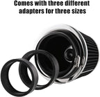 RYANSTAR Universal Clamp-on Air Intake Filter,3 In /3.5 In /4 In Three different Sizes, Round Tapered High Performance, Washable, Replacement Air Filter, For cars and motorcycles (black)