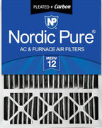 Nordic Pure 20x25x5 (Actual Size: 19 3/4 x 24 3/4 x 4 3/8) Lennox X6673 X6675 Replacement Ã‚ MERV 12 Pleated + Carbon 1 Pack