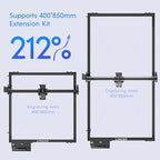 Longer RAY5 5W Laser Engraver with Air Pump, Limit Switch Kit and Y-Axis Extension Kit, Expand Working Area to 33.46" x 15.75", 3.5” Color Touch Screen, DIY Engraver Tool for Metal/Glass/Wood