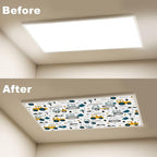 6 Pcs Fluorescent Light Covers for Ceiling Lights Construction Vehicle Excavators Trucks Mountains Decorative Magnets Light Filters for Office Home Classroom Must Haves 4’ x 2’