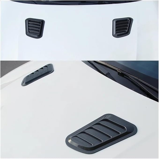Car Hood Scoop Air Intake Vents Compatible For Hyundai Ix35 Solaris Compatible For Renault Captur Compatible For Kia And Sportage 4(Black)