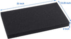 AQUANEAT Aquarium Filter Sponge Open Cell Foam Sheet Bio Sponge Filter Media Pad HMF Fish Tank Sump Divider (23" Lx 12.25" W x 2" H, Black)