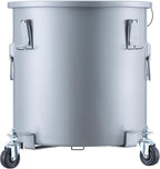 VEVOR 10 Gallon Fryer Grease Bucket, Oil Disposal Bucket Caddy on Wheels, Rust-proof Coated Carbon Steel Fryer Oil Transport Container with Filter Bag, Lid & Lock Clips for Cooking Oil Filtering