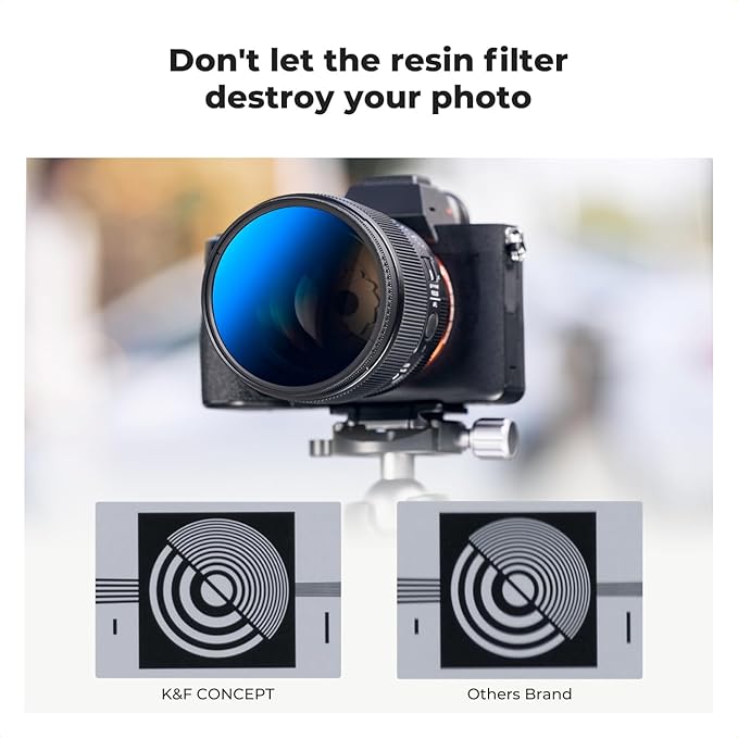 K&F Concept 55mm UV/CPL/ND Lens Filter Kit (3 Pieces)-18 Multi-Layer Coatings, UV Filter + Polarizer Filter + Neutral Density Filter (ND4) + Cleaning Cloth+ Filter Pouch for Camera Lens (K-Series)