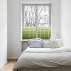 Gradient Green Wooden Board Window Valance Curtains, Retro Country Wood Grain Light Filtering Kitchen Valance with 3-inch Rod Pocket for Living Room Bathroom Bedroom,2 Panel,27.5x24In