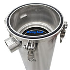 #1 Bag Filter Corrosion-Resistant 304 Stainless Steel Solid-Liquid Separation Tool 145PSI Industrial Sock Filter 1.5" Fnpt in/Out Bag Water Filter