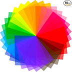 30 Pack Gel Light Filter Color Correction Colored Overlays Transparent Color Film Lighting Gel Filter Plastic Sheets Correction for Lamp, Headlight, Photo Studio Strobe, LED, Headlight Film