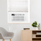 Whirlpool 18,000 BTU Window Air Conditioner with Dehumidifier, 230V, Window AC for Large Rooms up to 1000 Sq. Ft., Bedroom, Living Room, Apartment, with Remote, 3 Speeds, and 24H Timer, White