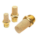 Beduan 3Pcs Pneumatic Brass Exhaust Muffler Filter,3/4" Male Thread Hex Sintered Silencer Air Line Fitting