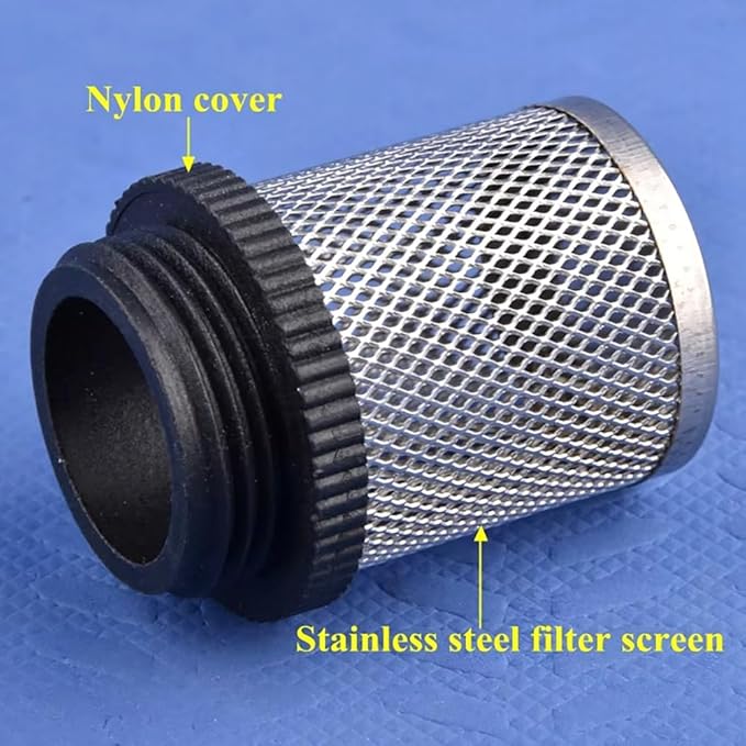 Durable 304 Stainless Steel Water Filter Screen - 1/2" to 2" External Thread for Aquariums, Ponds, Hydroponics(20Pcsx1/2In)