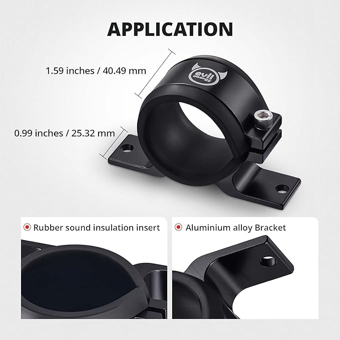 EVIL ENERGY 50MM Fuel Filter Mounting Bracket, Fuel Pump Clamp Holder 2PCS