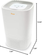 Crane Air Purifier with True HEPA Filter, UV Light, 250 Sq Feet Coverage, Timer Function, Sleep Mode, Washable Particle Filter, EE-5067
