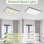 Fluorescent Light Covers for Drop Ceiling Abstract Brown Camels Palm-Trees Magnetic Light Filters, Vintage Deserts Ceiling Shade Filters for Home Classroom Office,2x4 ft,4Packs