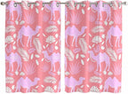 2 Panel Kitchen Cafe Curtains, Desert Camel Sunlight Filtering Nature Air Through, Window Decor Tier Curtains for Living Room 104W x 63L inch Vintage Sand Camel Leaves Flower Pattern Pink