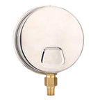 MEASUREMAN 4" Dial Size, Glycerin Filled Plumbing Pressure Gauge, 0-160psi, Stainless Steel Case, 1/4" NPT Lower Mount