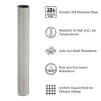 PATIKIL 40" L x 16" W Woven Wire Mesh, 350 Mesh 304 Stainless Steel Air Vent Filter Screen with Gloves for Window Security Vent Cover Filtration Animals Fence
