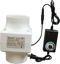 Inline Duct Fan 3 Inch Ventilation Exhaust Booster Variable Powerful 32 Cfm Quiet Fan Filter Duct Kit 7W 12V Extractor Blower for Grow Tent