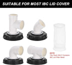 PATIKIL 4" IBC Lid Filter 2 Pack 210mm Long Washable Nylon Fine Mesh Filter IBC Tank Container Accessories for Rainwater Tank Rain Tank Ton Barrel Cover