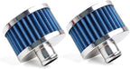 MUGE RACING 23mm Car Air Filter Universal Cold Air Intake Filter High Flow Vent Valve Cover Breather Filter (Blue- 2 Pcs)
